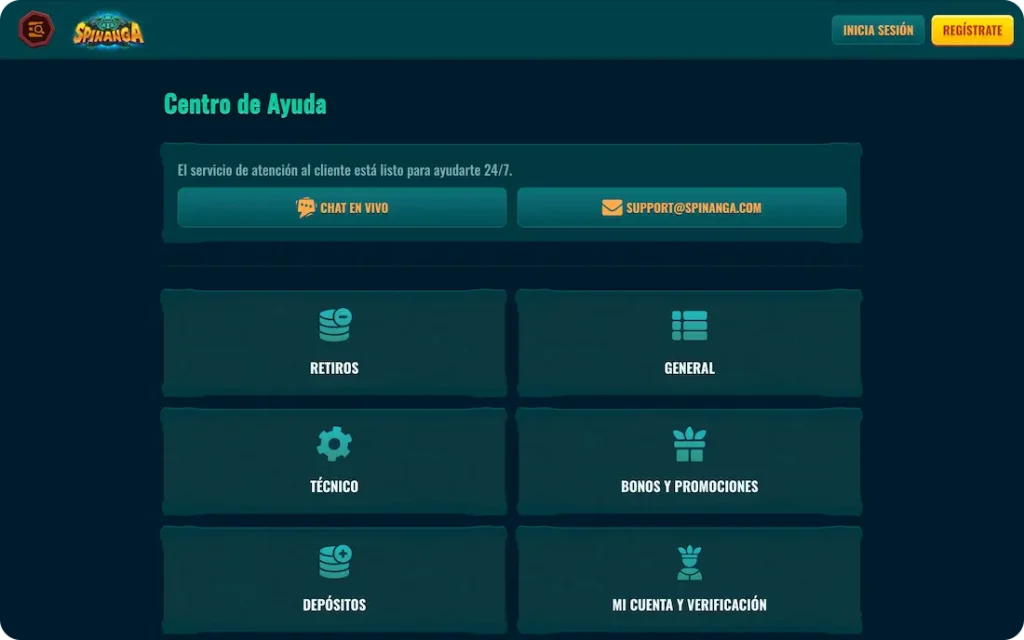 ayuda del casino spinanga